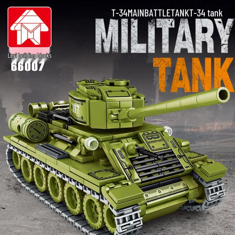 

Yueyi 66007T34 Модель основного боевого танка Конструктор Игрушка