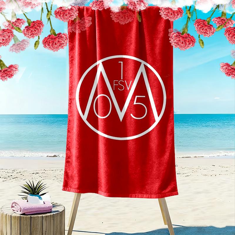 FSV Mainz 05 Print Beach Towel, Large Soft Quick Dry Towel for Beach Camping Swimming