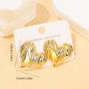 European and American Gold-plated Stud Earrings Love Geometric Fashion Niche Design Acrylic Retro Women's Earrings