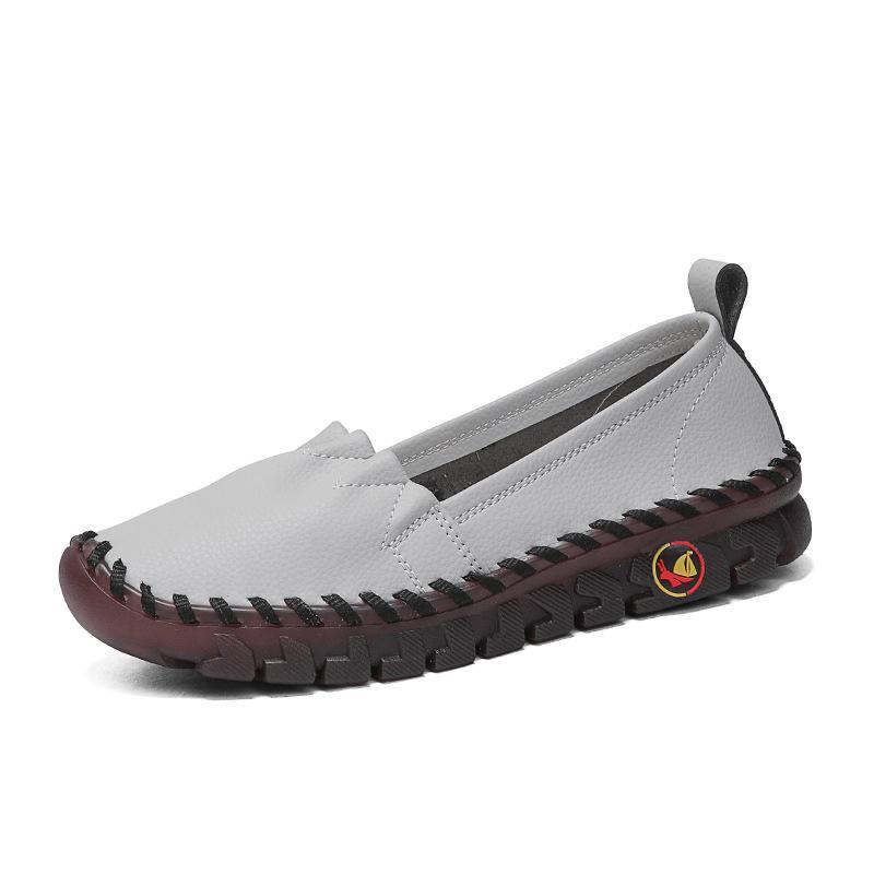 

2025 popular mother shoes soft sole comfortable women s shoes spring and autumn flat sole single shoes beef tendon sole large size mother shoes 43