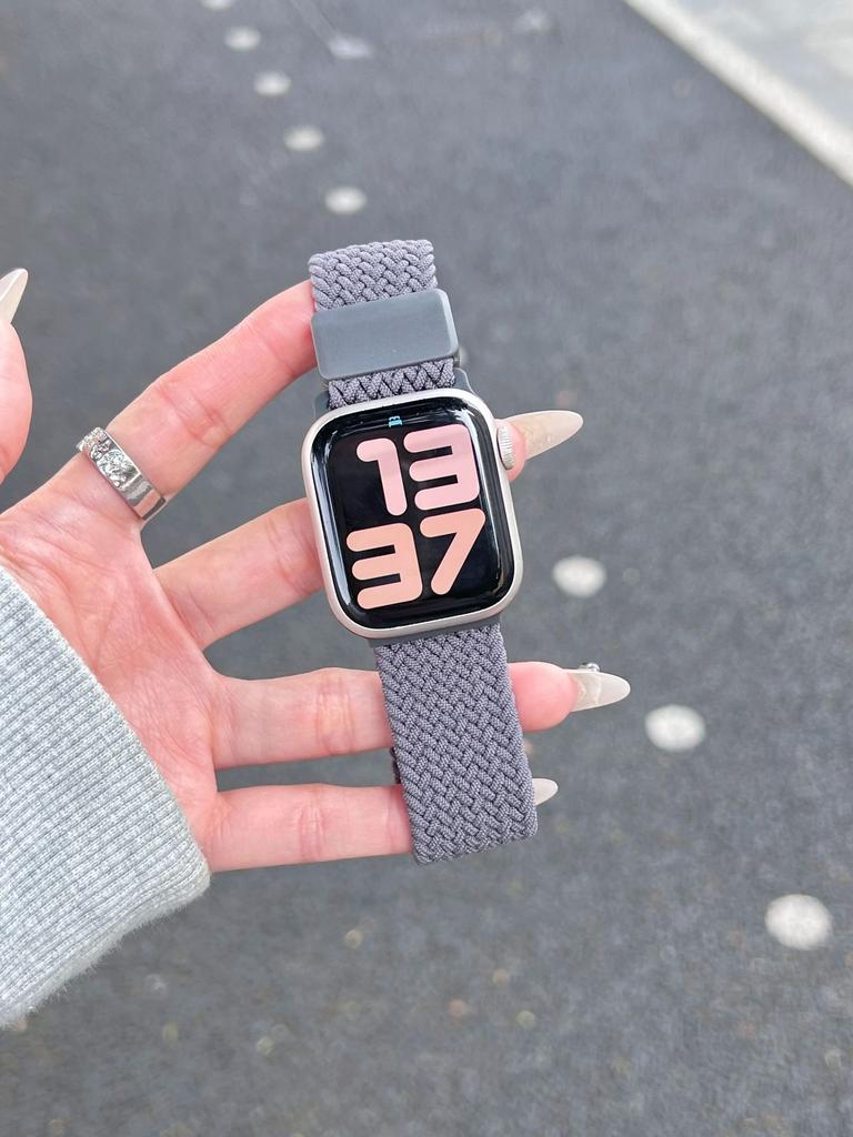 For Applewatch10 Apple Watch iwatch9876se Nylon Braided Magnetic Buckle Strap Sport