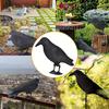 2 szt. Realistyczne łapacze ptaków 3D w kształcie czarnego kruka - Idealne na dekoracje ogrodowe i podwórkowe na Halloween, realistyczny odstraszacz ptaków na zewnątrz do domu i ogrodu