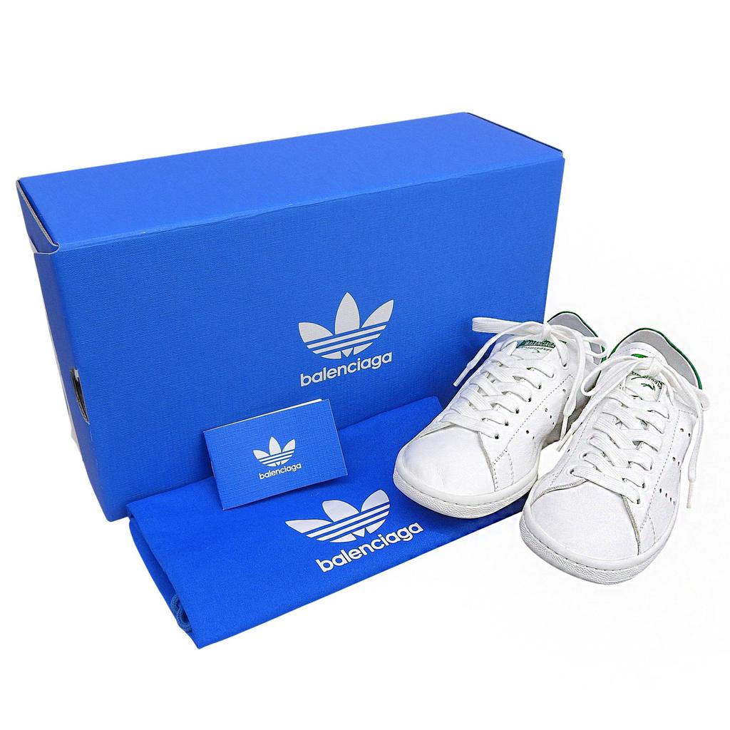 Pristine BALENCIAGA×adidas Sneakers Basse Stan Smith Pelle Donna 24.5 721836 Usate