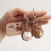 Llavero Juguete de Dibujos Animados Clicker para Pastel Alivio del Estrés Botón de Descompresión Llavero Fidget Colgante para Mochila Colgante para Bolso Colgante para Billetera