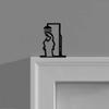 1Pcs Shower Figure Wall Decoration Minimalist Line Metal Bathroom Sign Rustic Door Art Sign Funny Door Topper Home Decorations