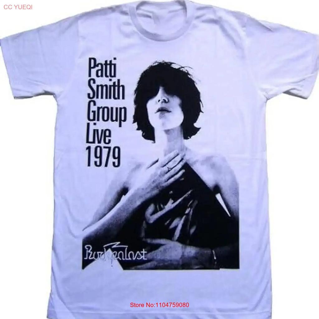 Patti Smith Group Live 79 T-shirt Classica Bianca S 5XL 1P0415 vintage Lavata grafica Morbida streetwear Unisex uomo Versatile