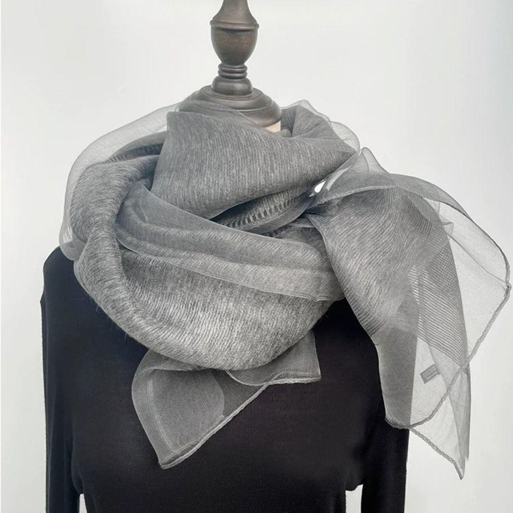 Mulberry Silk Blend Women's Scarf Lightweight Silk Scarf New Fashion Shawl Spring Autumn Outfit