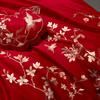 New Chinese Style High Count Satin Cotton Wedding Embroidery Four Piece Set - Eyebrow Tips On the Wedding