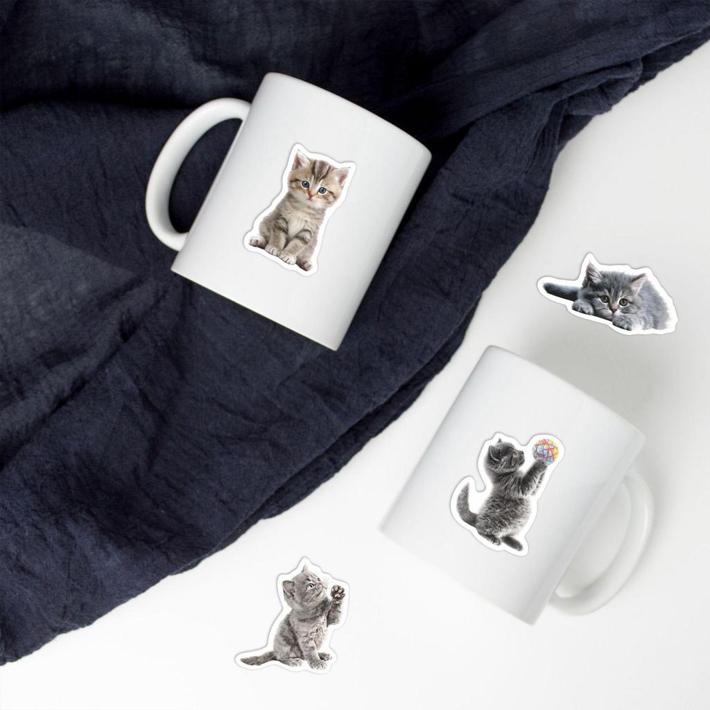 64 Autocollants Mignons de Dessins Animés: Chats et Chatons pour Décoration - Parfait pour les Valises, les Guitares, les Coques de Téléphone