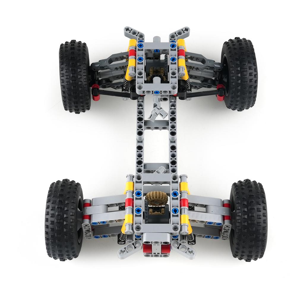 MOC 4WD Independent Suspension Differential Chassis Steering Axle Building Blocks Four-wheel Drive Tech Car Parts Toys Kids Gift