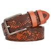 Personalized Men's Leather Belt for Jeans – Customized Carving Cowhide Belt Fashion Accessory