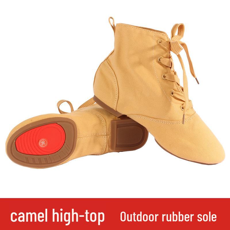 High-Top Jazz Dance Shoes for Men & Women, Canvas Soft Sole Low-Top Practice Shoes.