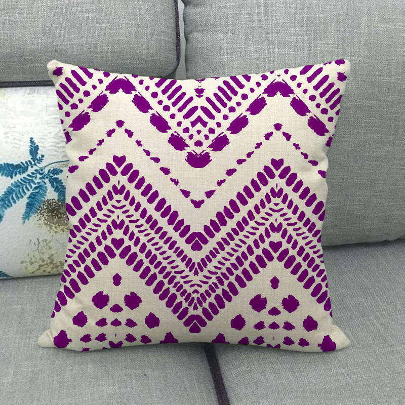 Simple Pattern Series Digital Printing Short Plush Pillow Covers Decorative For Car Sofa Office Cushion Cover Home Goods