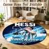 Round Rug Custom NameLionel Messi Pattern Non Slip Carpet Home Floor Decor