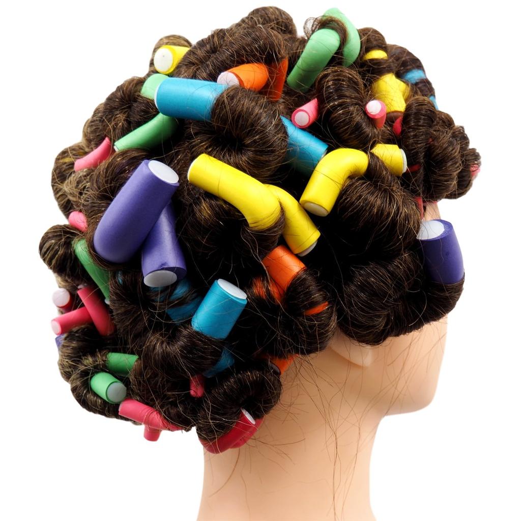 10-teiliges Set mit flexiblen Lockenstäben zum Lockendrehen, flexiblen Stäben, Lockenwicklern ohne Hitze, weicher Schaumstoff für kurzes, mittellanges und langes Haar