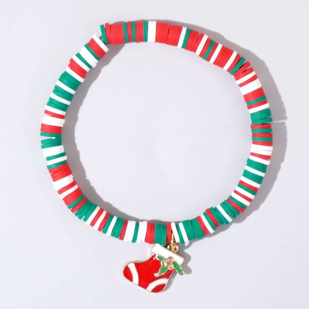 Women's Handmade Colorful Polymer Clay & Copper Bead Bracelet Set - Christmas Gift