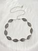 Classic Metal Woman Waist Chain With Embossed Pattern Casual Accessory Fashion