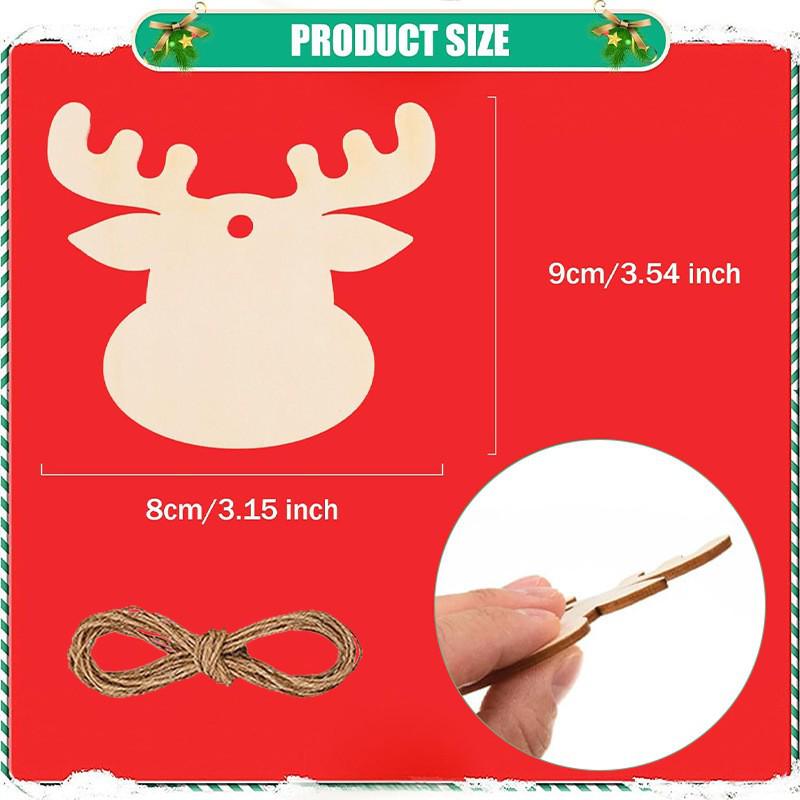 Reindeer-Shaped Wooden Christmas Tree Ornaments - DIY Holiday Decorations
