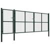 Vidaxl Brama Ogrodowa Stalowa 500X150 Cm Zielona
