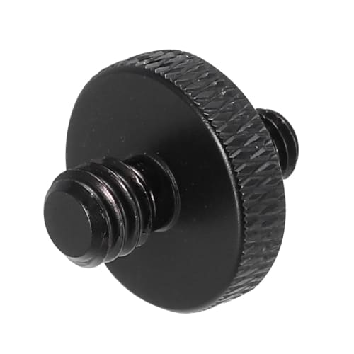 uxcell Microphone Stand Adapter, 1/4" Female to M5 Female Double-Sided Camera Screw, Aluminum Alloy, for Microphone Stand Mount, Black