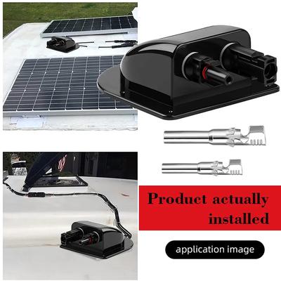 Solar Panel Double Hole Wire Cable Entry Gland Sealing Box Curved Cable Connector Waterproof For Rv Caravan