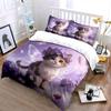 Whimsical Fairy Cat Decor Set  Kid'S And Adults' Bedroom Decor, Exquisite Three-Piece Bedding Set Gift
