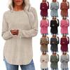 Women's New Loose Round Neck High-low Curved Hem Top for Women, T-shirt