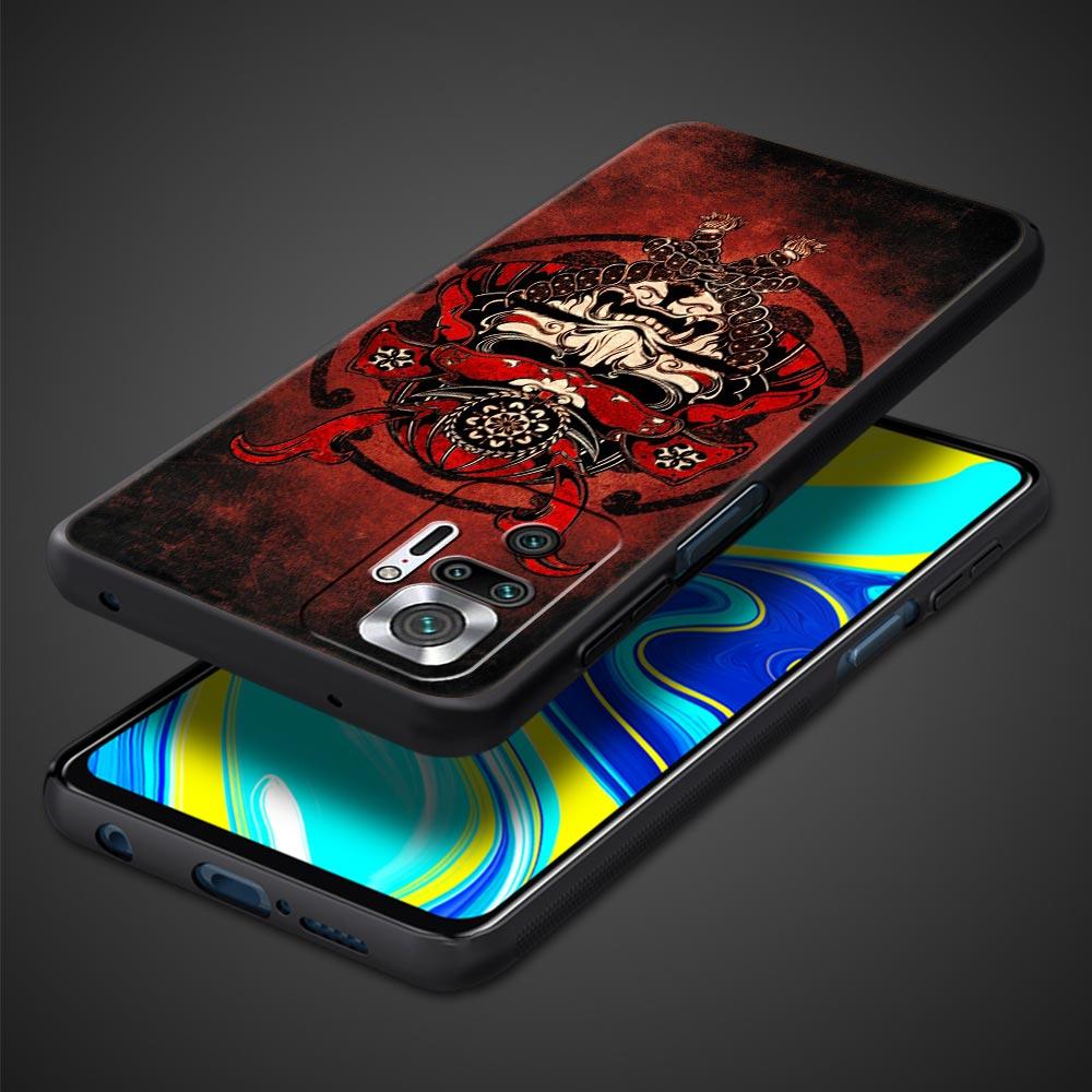Japanese Bushido Samurai For Xiaomi Redmi Note 12 5G Phone Case 10C 10 11 9 8 Pro Plus 9S 7 8T 9T 9A 8A 9C K50 K40 Gaming Cover