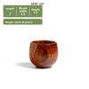 Solid Wood Water Cup Household Mug Simple Milk Cup Handle Retro Coffee Cup Breakfast Tea Cup