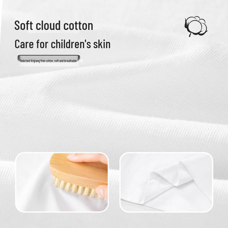 Kids' Breathable Cotton Short-Sleeve Summer Outfit Set
