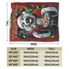 Poster von Terrifier 3 Weihnachtsdecke Fleece Weihnachten Halloween Kunst Der Clown Dünne Überwurfdecken für Sofa Outdoor Steppdecke