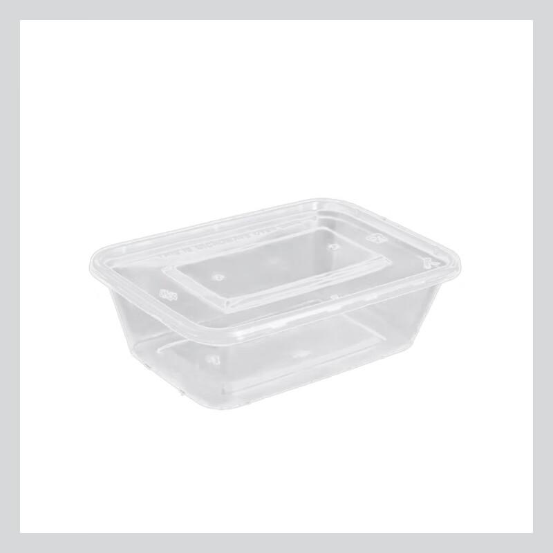 Disposable Rectangular Plastic Meal Box with Lid