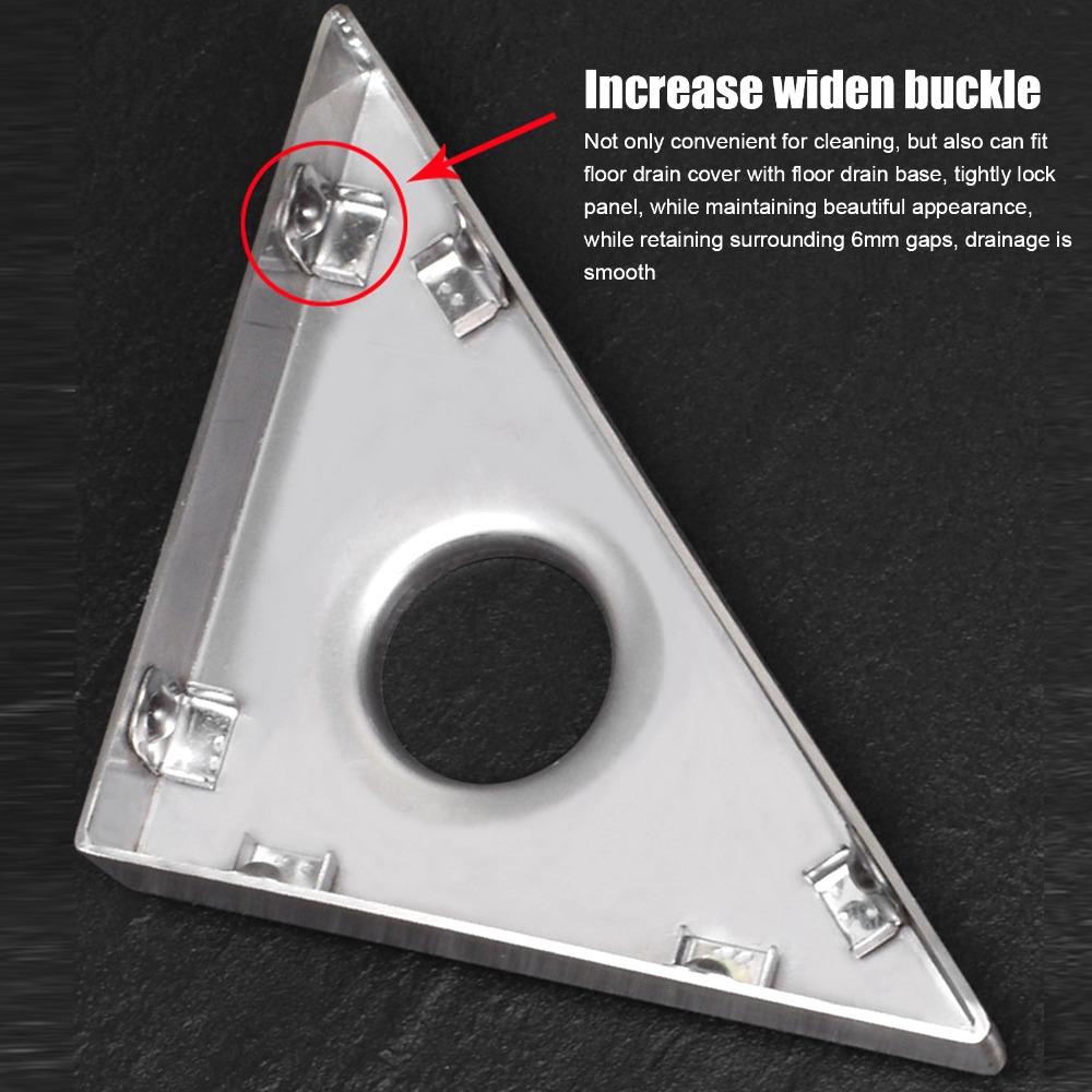 Triangular Floor Drain Concealed Shower Floor Drain Easy To Maintain Floor Strainer  Home