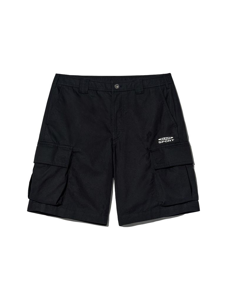 Gijunmaen Logo Cargo Shorts Black