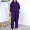 BITCED Herbst/Winter Damen Freizeit-Sweatshirt und Hosen Set