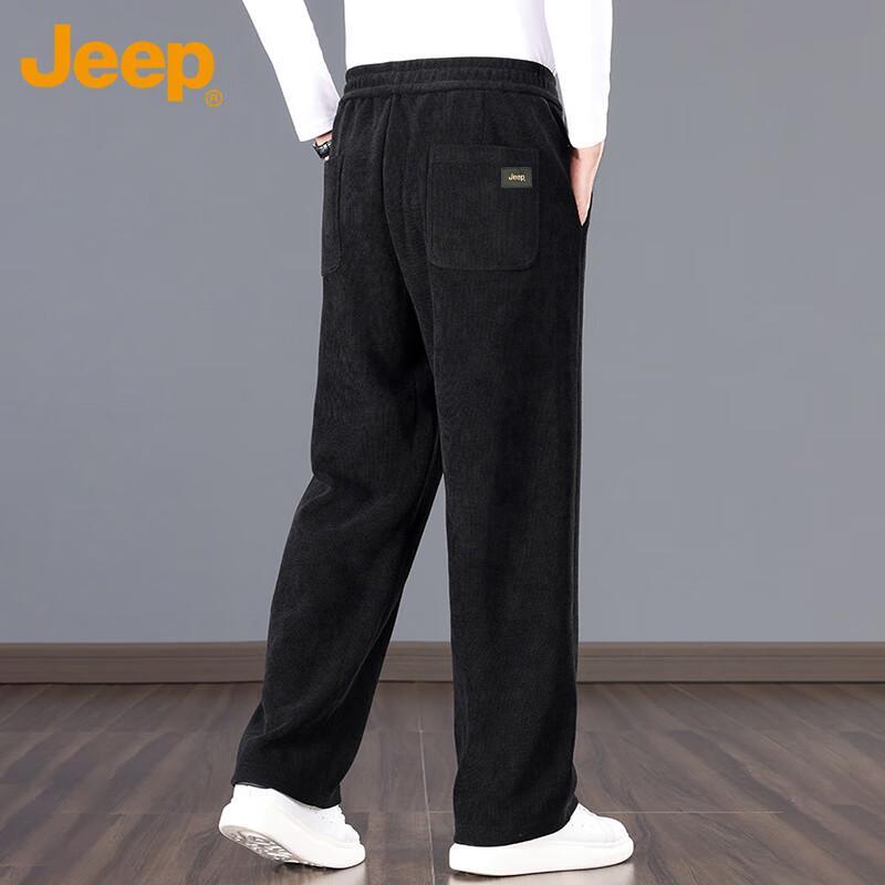 Jeep Men's Winter Chenille Wide-Leg Casual Pants