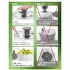 IHUDO Salad Spinner Press Type Vegetable Water Drainer Large Capacity 6L Dryer Multi-Function Draining Bowl Strainer Vegetables Fruits Healthy Life