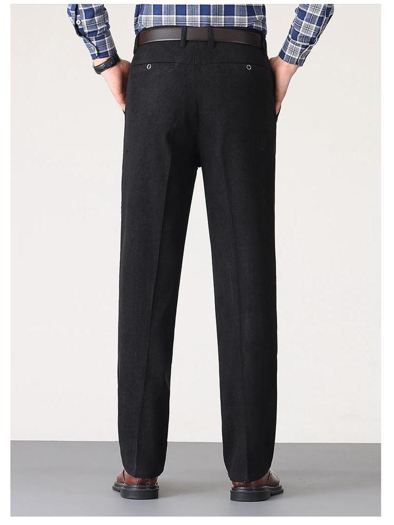 Men's Autumn/Winter Corduroy Pants - Casual Long Trousers for Middle-Aged & Elderly
