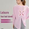 Women's Loose-Fit Open Back Long Sleeve Yoga Top