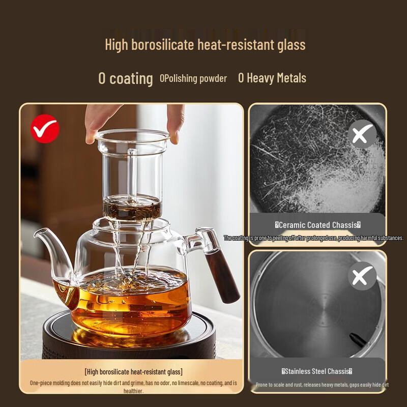 YIHUTEA K10 Electric Ceramic Tea Stove and Glass Teapot Set