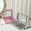 Jewelry Storage Box Dustproof Jewelry Packaging Box Cover Anti Oxidation Jewelry Travel Portable Multi Functional Storage Box