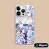 Date a Live Mio Takamiya Silver Plating Magsafe Mobile Phone Case for iPhone 17 16 15 14 13 12 11 Air Pro Max Plus Colorful