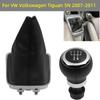 För VW Volkswagen Tiguan 5N 2007 2008 2009 2010 2011 Hand Speed ​​Växelspaksknopp Damask Stövelskydd Krage Bilstylingtillbehör