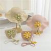 2Pieces Kids Summer Sun Hat And Bag Set Breathable Straw Braided Design For Beach Outdoor Activities