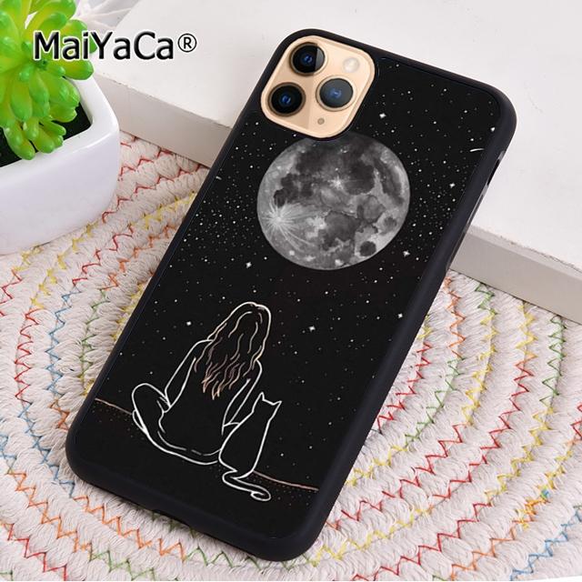 Trippy Art aesthetic Space Moon Phone Case For iPhone 17 Air 16 pro max 15 14 plus 12 13 Shell Cover coque