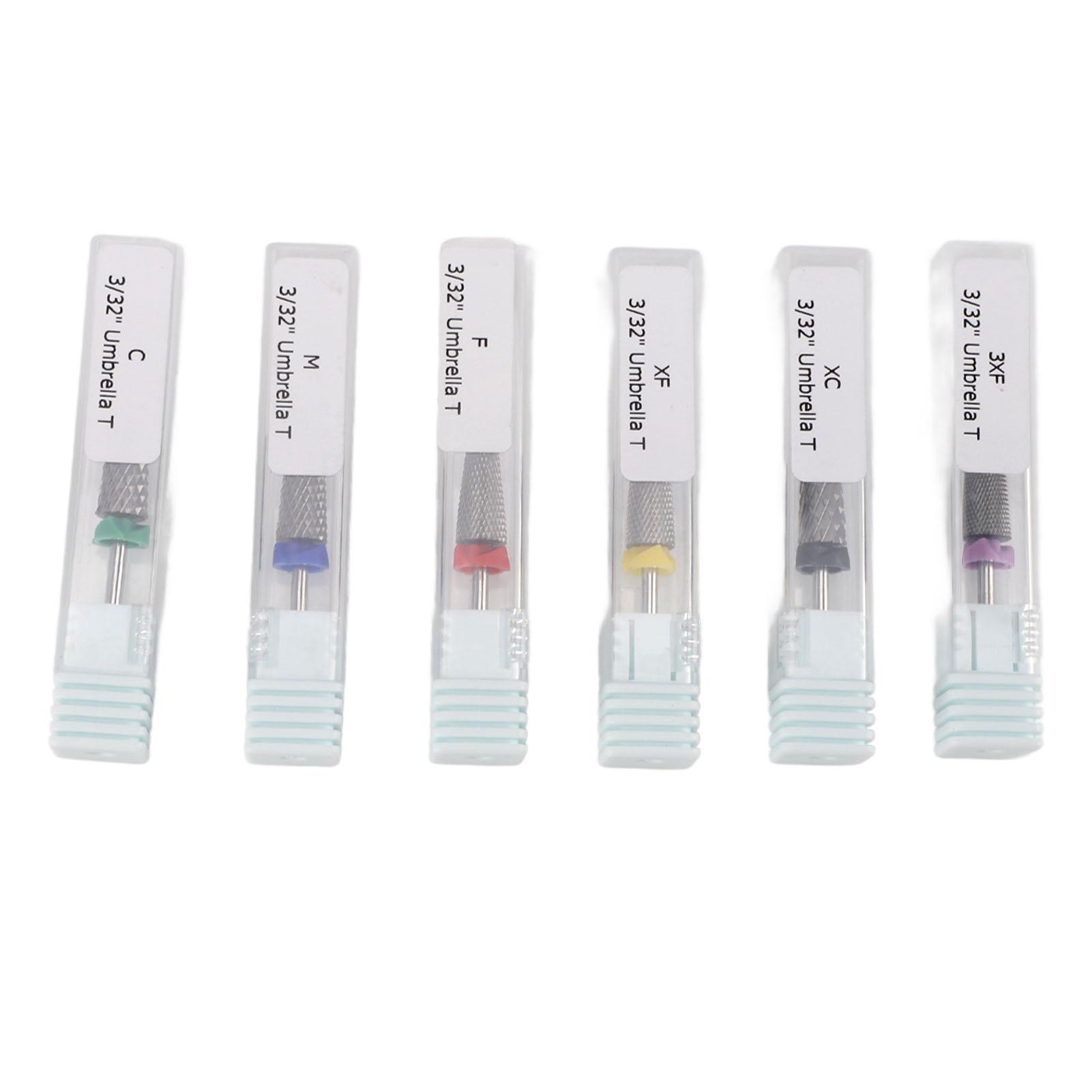 

Набор из 6 фрез для ногтей, быстрое удаление, вольфрамовая сталь, высокая прочность, для акриловых и гелевых ногтей, маникюр