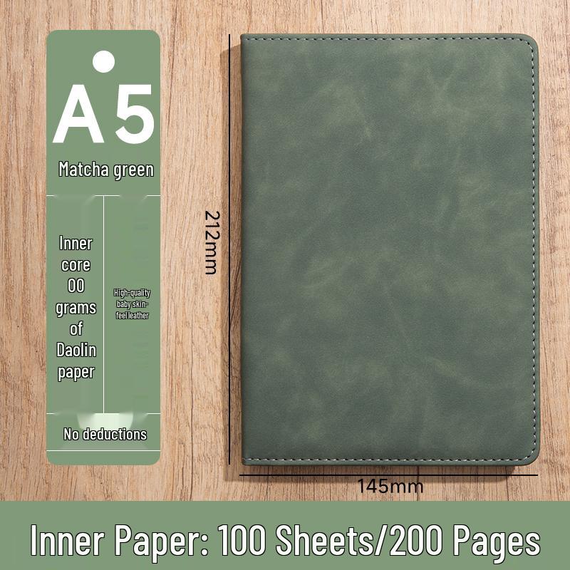 Personalized A5 Soft Leather Notebooks with Logo Printing: Custom Covers & Pages for Office Use