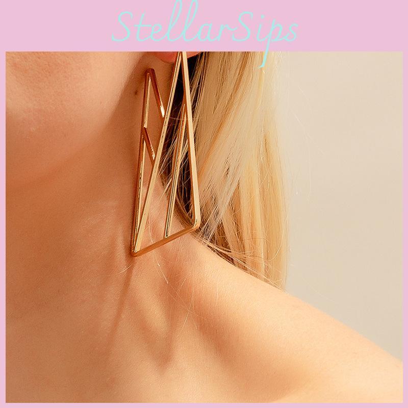 Trendy Geometric Alloy Earrings For Women Fashionable Street Style Jewelry