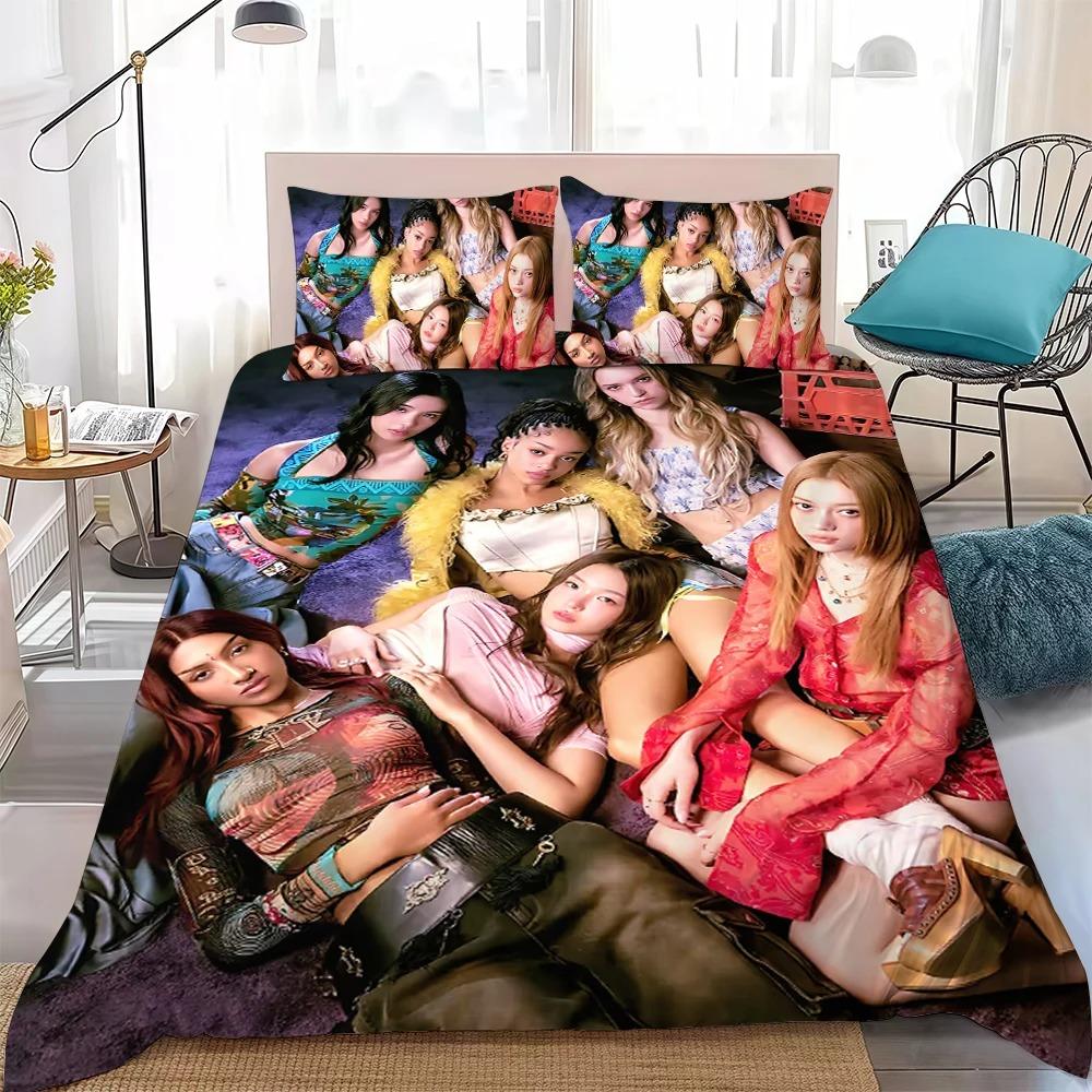3D Print Kpop K-Katseye Bedding Sets Skin Friendly Duvet Covers Comfortable And Lovely Suitable For All Ages