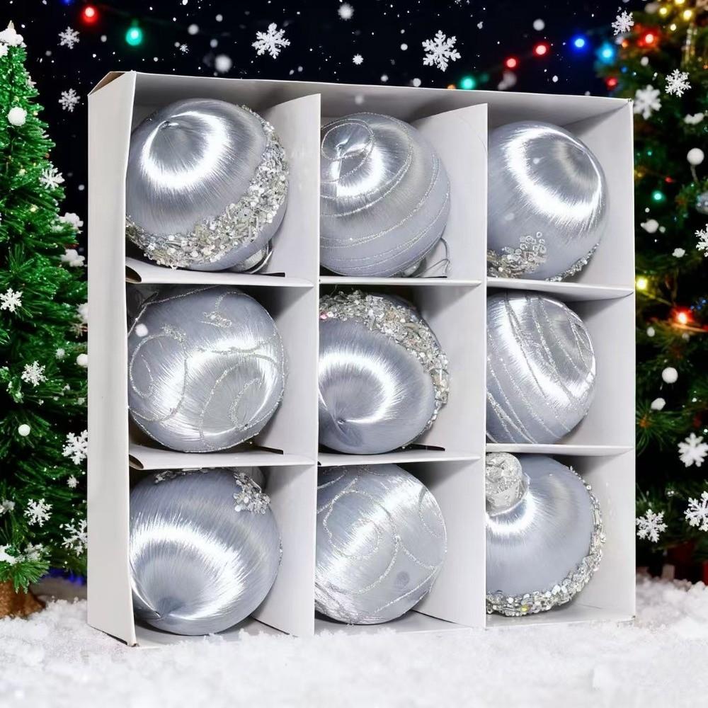 16Pcs/set 8 CM Christmas Tree Ornaments 9 Pcs Xmas Tree Decorations  Home Decor